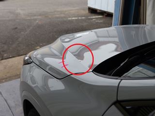 レクサスNX350デントリペアでお預かり